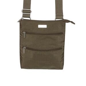 Baggallini Womens Crossbody Bag Brown Nylon Travel Lightweight‎ Vacation Casual